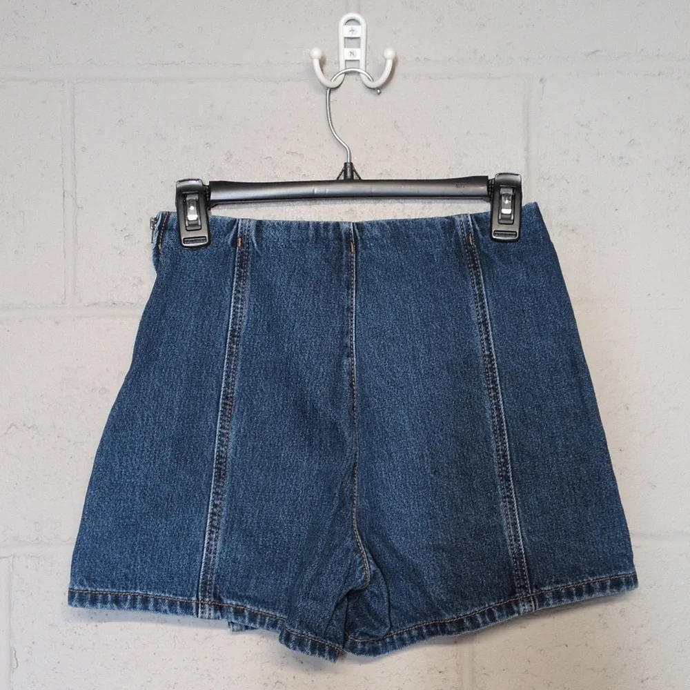 Stradivarius Dark Blue Denim Skort Size US 4 - Picture 4 of 5